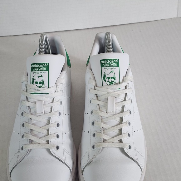 Adidas Stan Smith Shoes Mens Size 6.5  White Green Leather Sneakers‎ Art# M20605 - Picture 3 of 8